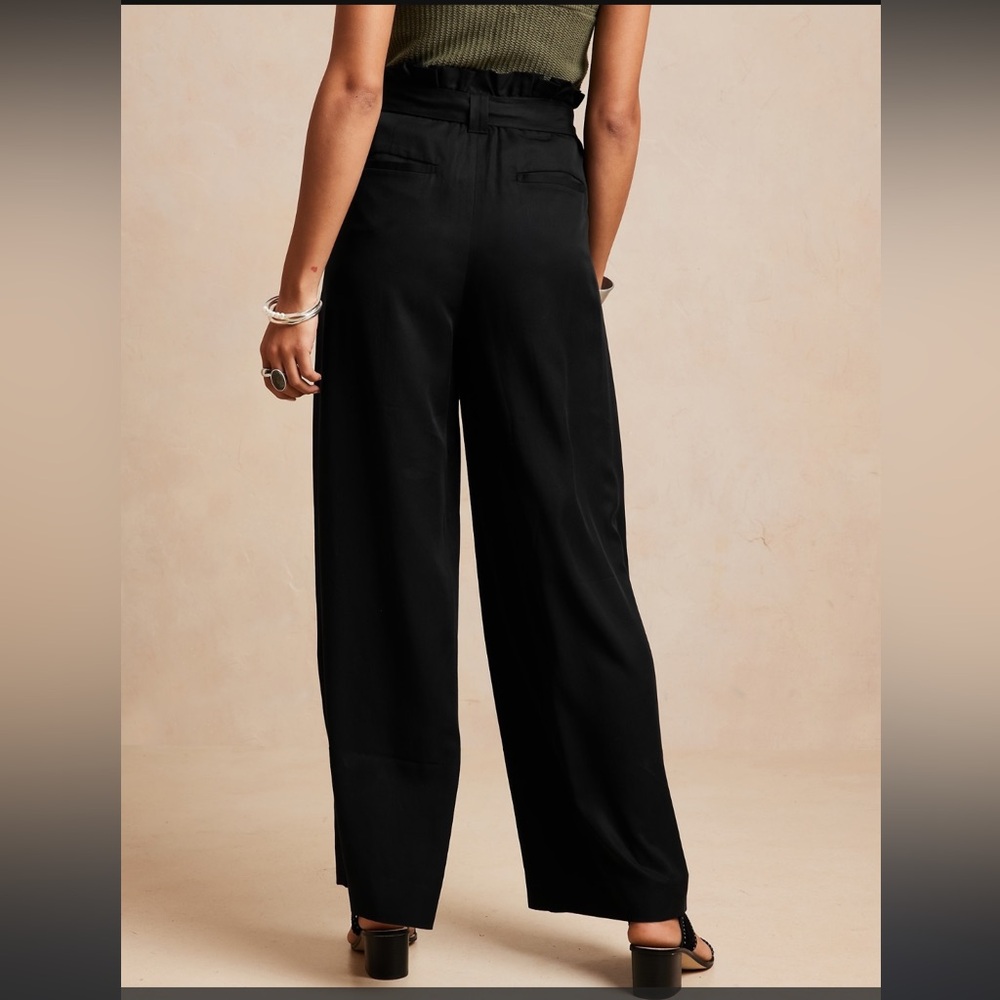 Banana Republic Black Wide Leg High-Rise Pants